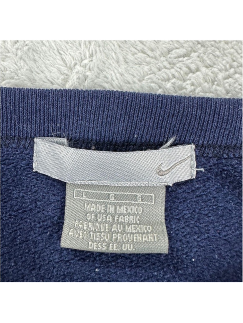 Nike Crewneck Navy Blue Grey Tie-Dye Large - Picture 5 of 8